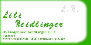 lili neidlinger business card
